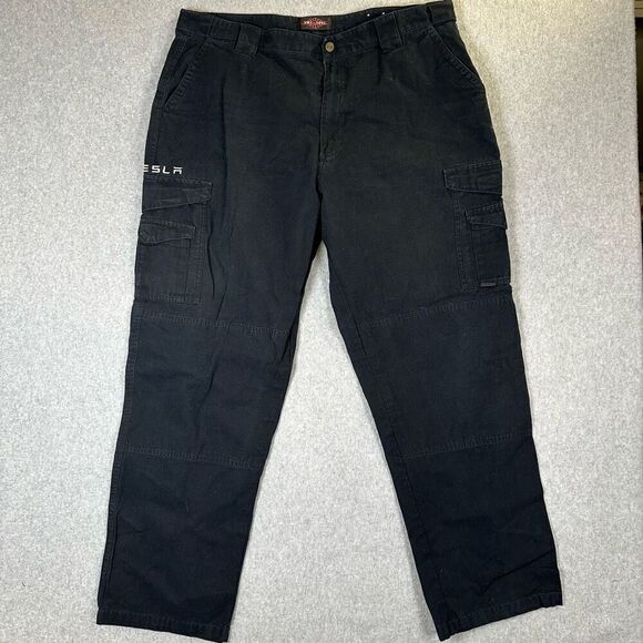 Tru Spec Mens Size 42/34 Tesla Tactical Cargo Pants Black Pockets Zip Fly - Picture 1 of 11